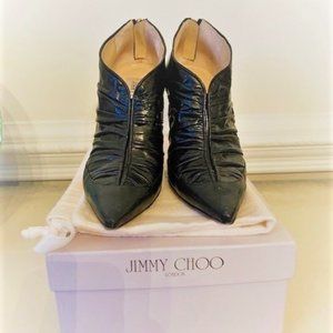 Jimmy Choo Brushed Calf Black Booties